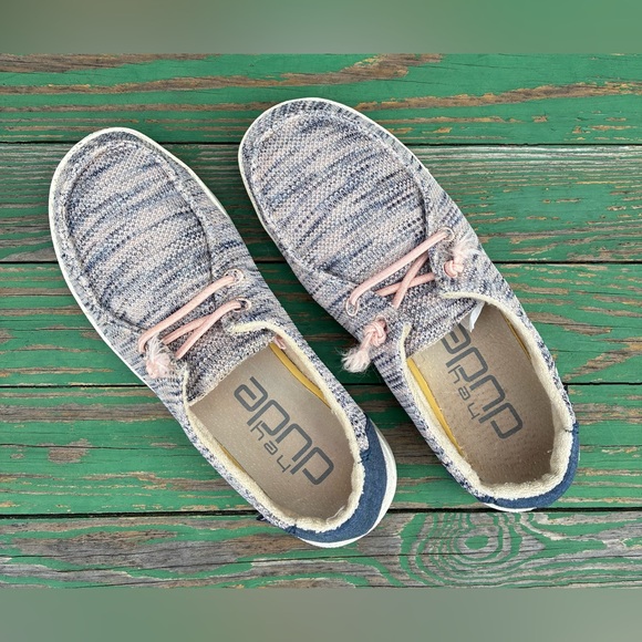 Hey Dude Wendy Sox Womens Sz 7 Light Pink Slip On Comfort Casual Flat Shoes - Picture 9 of 11